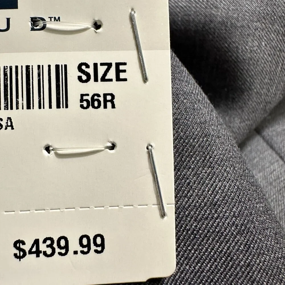 NEW JOSEPH ABBOUD Men's Blazer Sport Coat Two Button Suit Jacket 56R Gray Wool